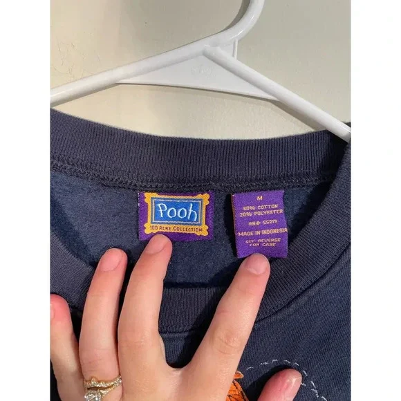 Vintage 90s Pooh 100 Acres Collection Tigger Striped Crewneck Sweatshirt - Picture 9 of 9